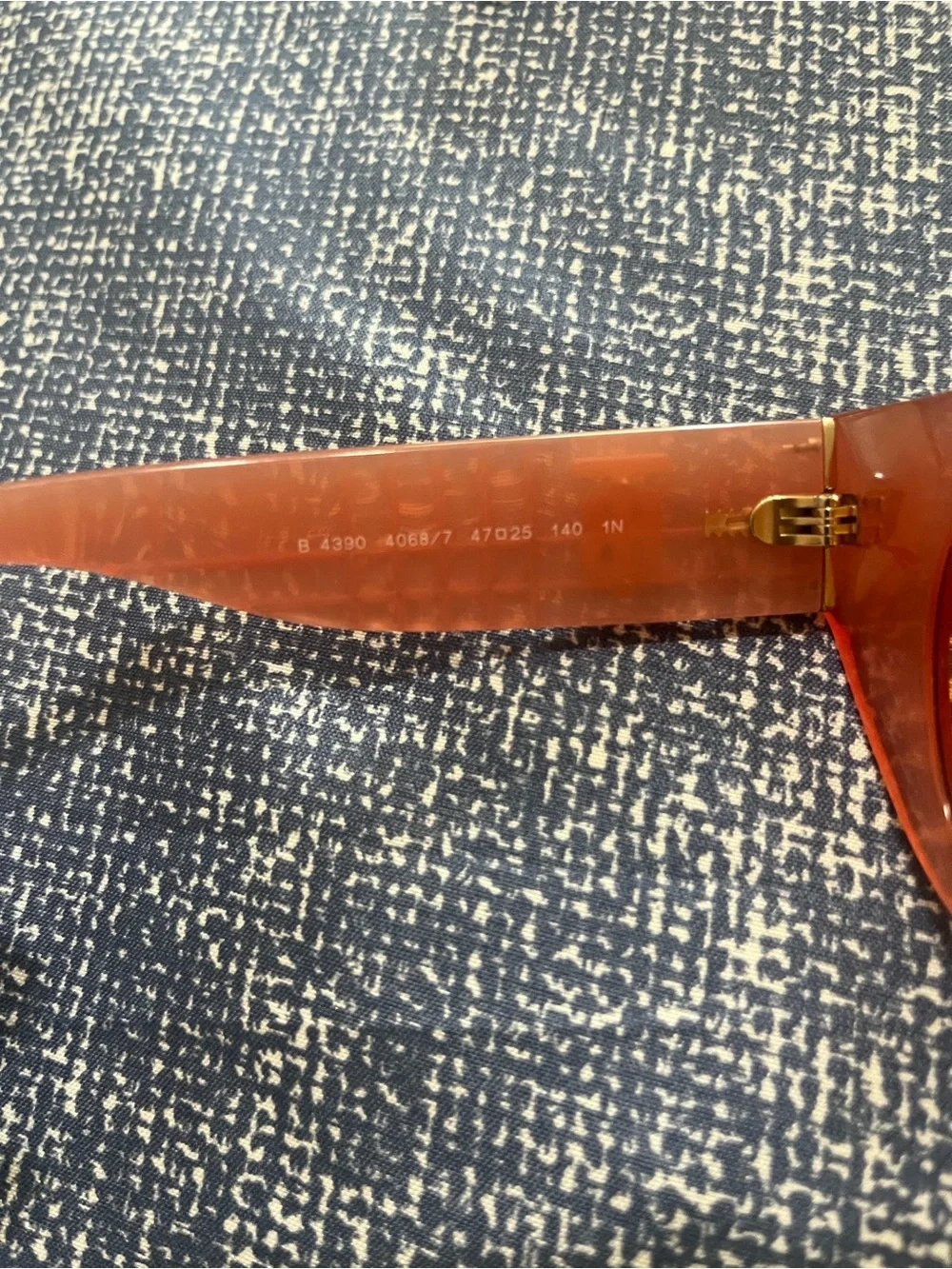Authentic Burberry Meadow BE4390 Orange TB Logo Sunglasses 47-25-140